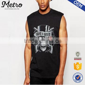 2015 OEM Manufacturer High Quality Custom Guns N Roses Print Muscle Vest For Men                        
                                                Quality Choice