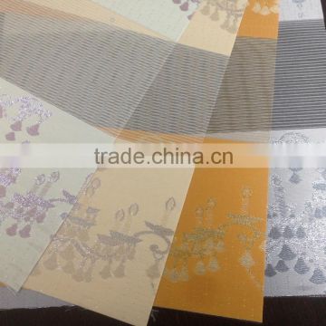 Roller Type and Horizontal Pattern Polyester Material Window Decor Zebra Blinds