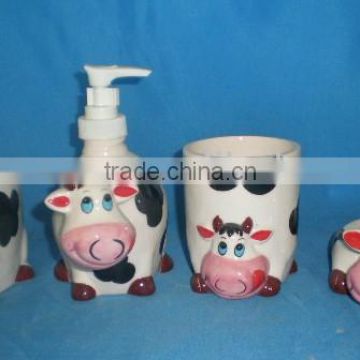 Milk caw Ceramic soap set baby bath set