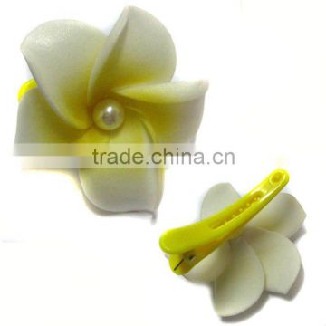 Frangipani hair clip, plumeria flower clip JYF00799