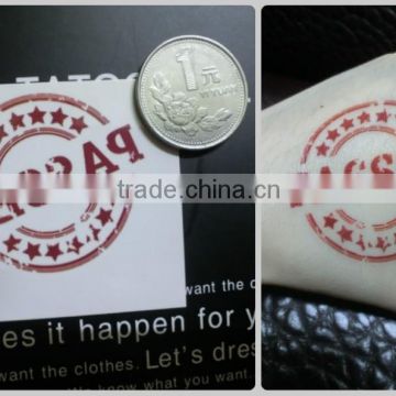 Text eco friendly tatto stamps for body