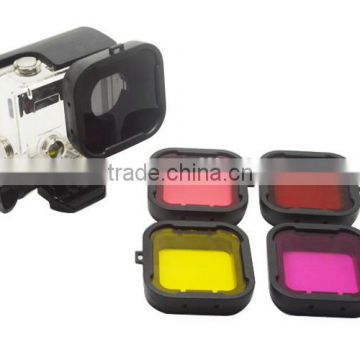 Go Pro accessories Colorful Under Sea Filter for GoPro Hero3+, with Mounting frame GP166