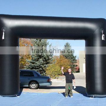 Hot selling advertising inflatable entrance arch for event/Black PVC Advertising Start Line Archway