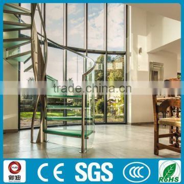 pre-cast steel beam tempered glass panel stairs China supplier--YUDI