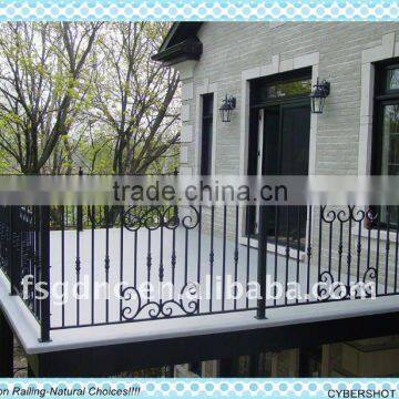 Industrial safe wrought iron staircase railing