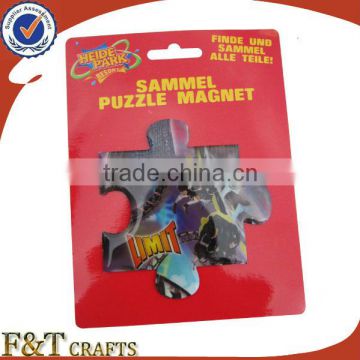 popularity puzzle toy gift epoxy coated advertise paper fridge magnet