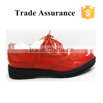2015 red shiny women lace-up big size sport casual shoes