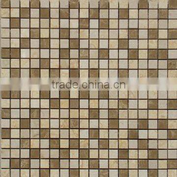 SKY-M013 Premium River Rock Gold Marble Mosaic Tile
