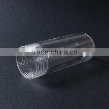 china factory fire polished open end borosilicate 3.3 glass tube with screw for lighting lamp shade