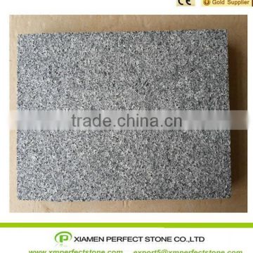 Flamed G654 granite tile for pavement Flamed Padang dark granite paving stone