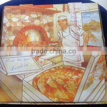 3- color/4-color printing pizza box/high quality best price pizza box
