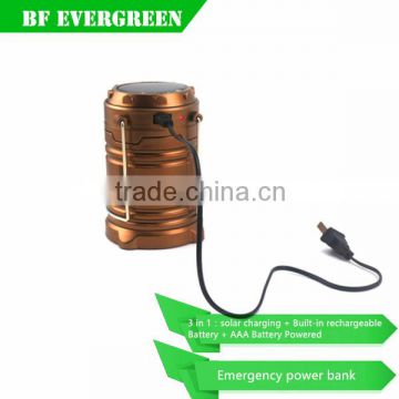 2016 Brand New Super Bright Outdoor 6 LEDs Solar Camping Lantern