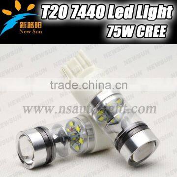 New 75W t20 w21w 7440 led bulb, 800LM White 16pcs c ree led car bulb brake light DC12- 28V Led car bulb lights