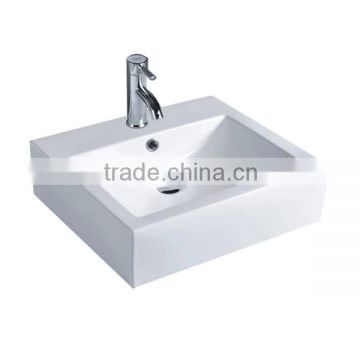 Ceramic bathroom sanitary ware art square countertop wash basin