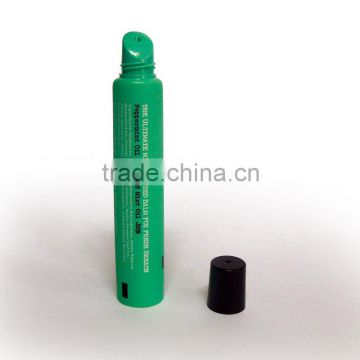 Professional sweety D19 8ml 60mm green offset printing lip gloss cosmetic plastic tube