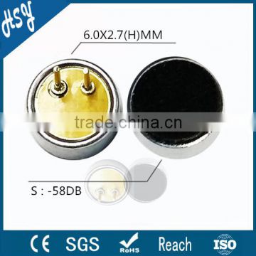6.0mm 2.7mm height small lbluetooth speaker microphone