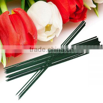 High quality dark green painted bamboo flower sticks