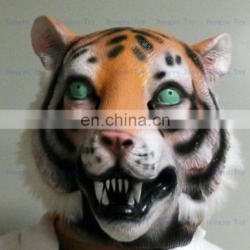 2013 Hot Selling Adult Size Carnival Party Cosplay Fancy Dress Costume Latex Tiger Mask
