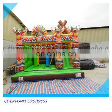 Peking Opera theme inflatable bouncy castle slide/cheap price bouncy castle for kids