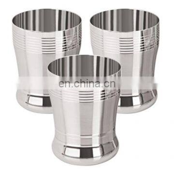 Stainless steel drinking water glass