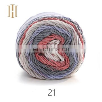 High Quality Colorful 2.03NM Worsted Cotton Blended Knitting Yarn