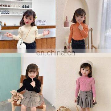 2020 children's clothing autumn and winter new products for small and medium-sized children's sweaters Korean version of solid