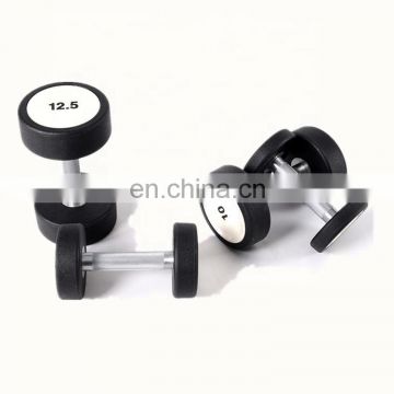 Low Prices Weight Lifting Iron Black CPU Dumbbell With Logo in Pound or Kilograms for Gym or Home use AD1001