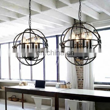 Edison Lamp Iron Pendant Light Cage Shade For Home Bar Hotel