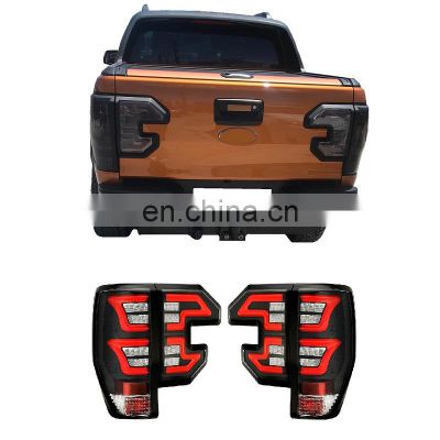 GELING Newest In Stock Cover Garnish Smoke Black For Ranger PX T6 T7 Wildtrak 2012-2018 Led Tail Lights