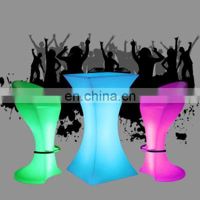 Wedding Supplies Solar Lights Garden Furniture Tables and Chairs for Events LED Bar Tables