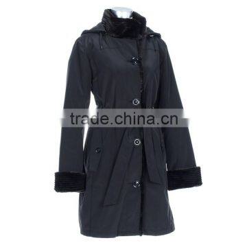 Women Waterproof Fashion PU Raincoat