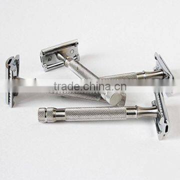 SimplyBeautiful Double Edge Long Handled Safety Razor - Chrome Finish