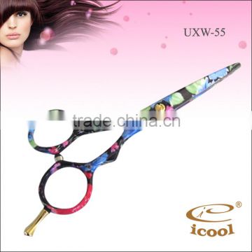 popular sale colorful printing surface hair grooming scissors