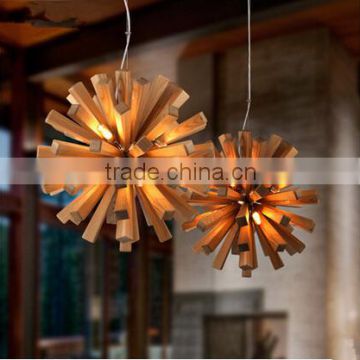 Studying room&coffee bar modern wooden pendant lamp hangingwooden lamp