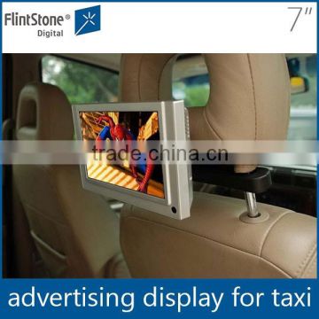 7" TFT LCD monitor LCD cab car taxi advertising screen digital taxi advertising screen LCD AD TV mini usb media player