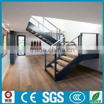 U shape precast residential staircase , wood stairs ---YUDI