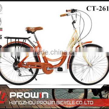 26 inch women 6 speed cheap city bikes liverpool (PW-CT26120)