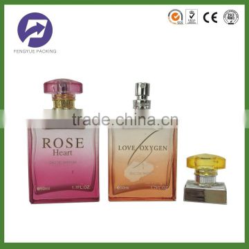 Latest colorful perfume bottle with sprayer 50ml