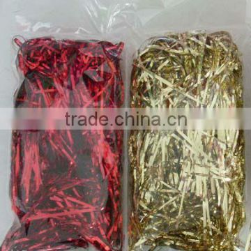 HOT SALE 2 PK 28 Grams Gold/ Red Foil Plastic PET Tissue Shred