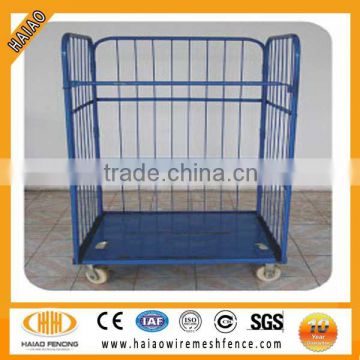 Industrial container roll metal storage cage