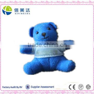 Plush Blue Teddy Bear Soft Bear Keychain Toy with Custom Logo