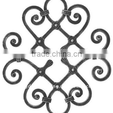 the europe style wrought iron rosettes use to gate and fence