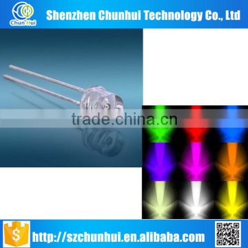 5mm Flat Top LED 5mm flat top dip led diode with ultra (water clear red green blue yellow white led kits)