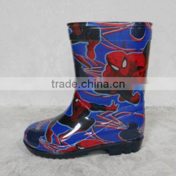 wholesale spider-man kids PVC rain boots