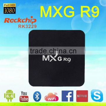 QBOX TV Box Cheap MXG R9 Android TV Box MINI MX 1G/8G with Ethernet10/100M RK3229