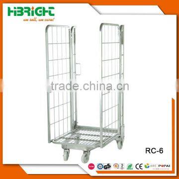 Hot sale 2 sides roll cage container metal for wholesales