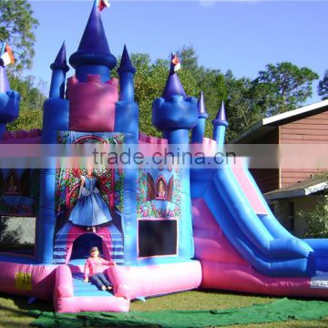 2016 Princess Bouncy Castle for commercial,Inflatable Princess Castle and Slide