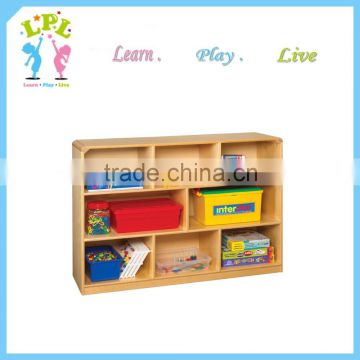 Hot sale high quality competitive price wooden 8 Cubbies Toy Storage Cabinet wooden strorage shelf