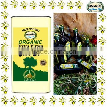 Organic Extra Virgin Olive Oil, High Quality Tunisian Olive Oil, Pure Olive Oil, 100% Organic Extra Virgin Olive Oil Tin 1L.