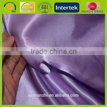 new luxury solid dyed 100% polyester Five Heddle Satin fabric